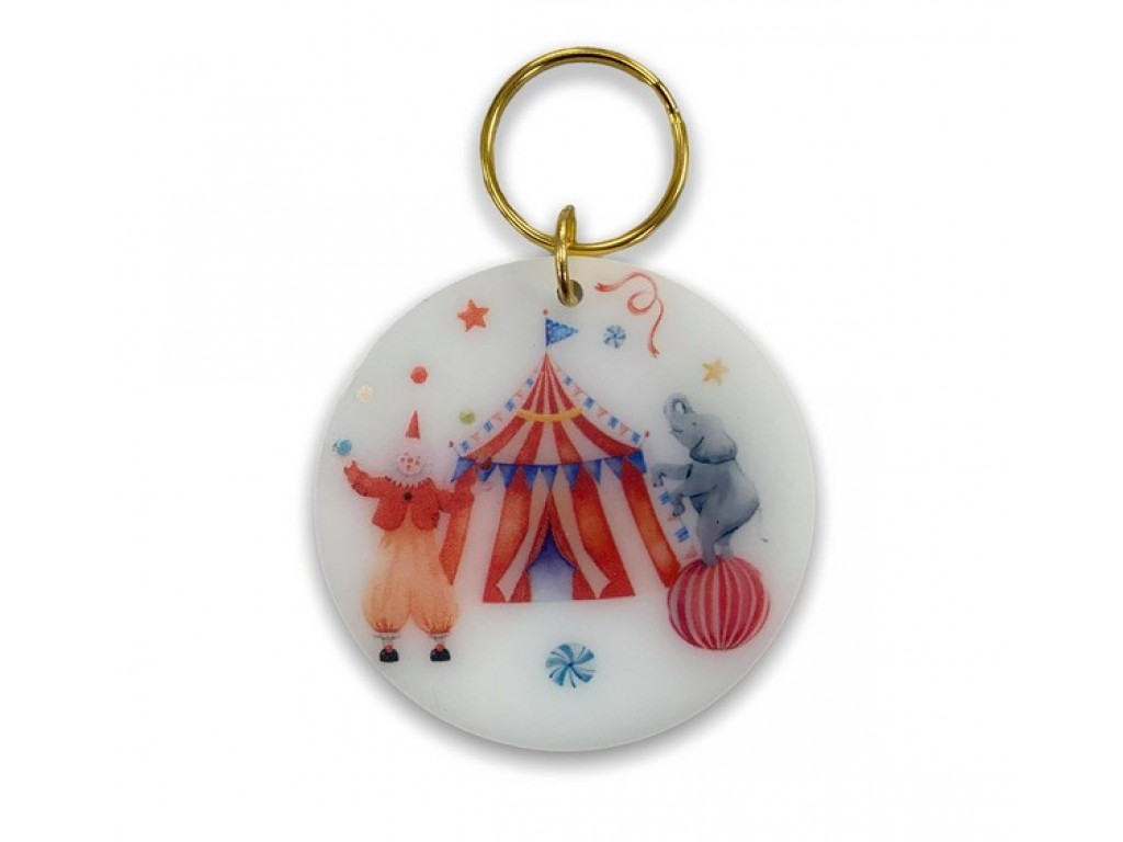 Μπρελόκ plexiglas  circus (6*6εκ)