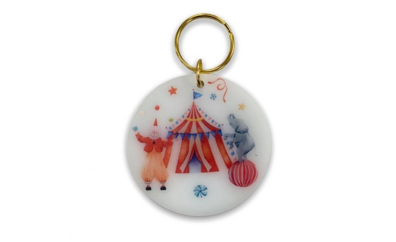 Μπρελόκ plexiglas  circus (6*6εκ)
