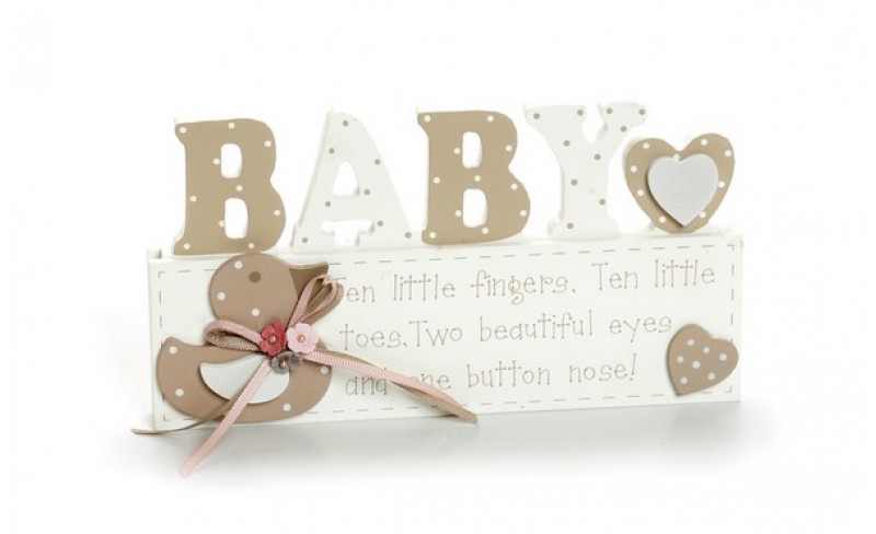 Baby ξύλινο διακοσμητικό  ( 11 * 20 εκ)
