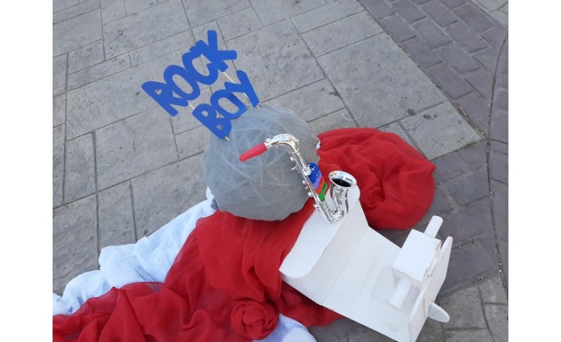 Στολισμός βάπτισης rock boy
