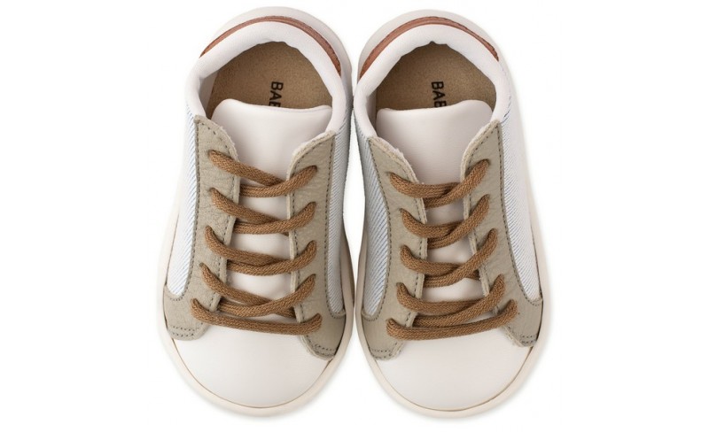 Παπουτσάκια βάπτισης Ν0 19-26 WHITE-GREY-CAMEL