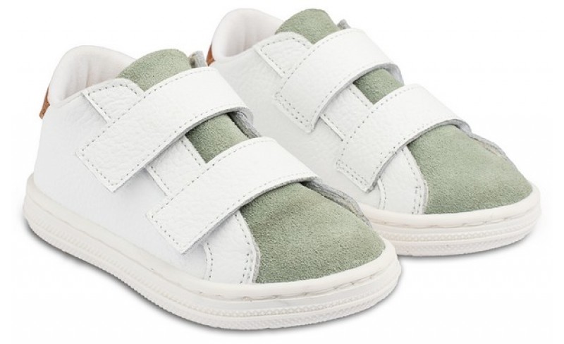 Παπουτσάκια βάπτισης N019-26 WHITE-MINT-CAMEL