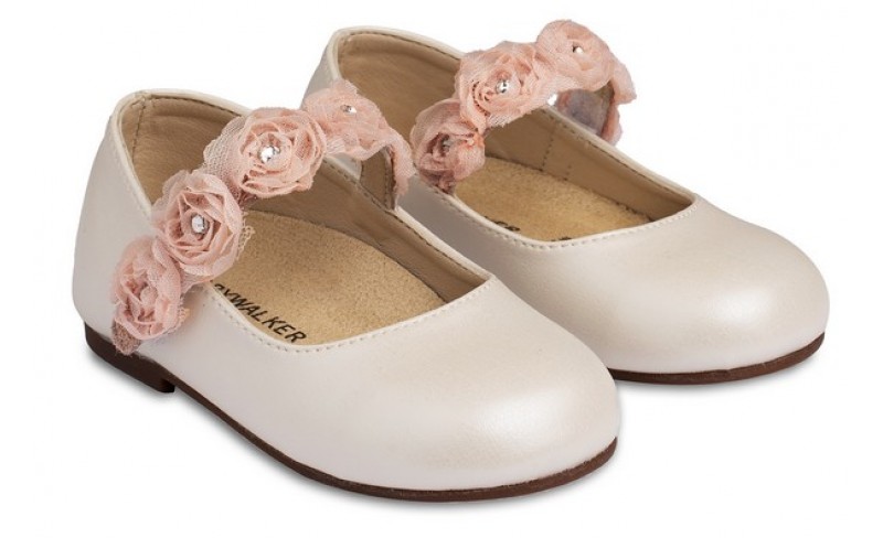 Παπουτσάκια βάπτισης Ν019-26 IVORY-PINK
