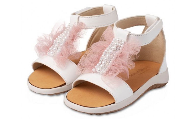Παπουτσάκια βάπτισης N019-23 PINK-IVORY