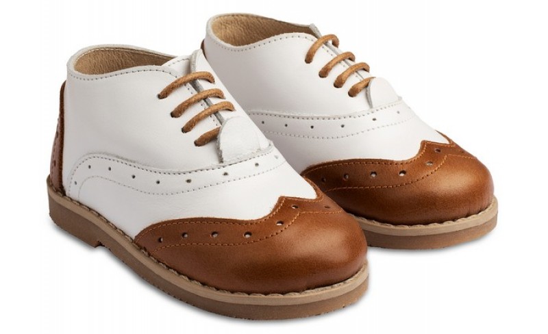 Παπουτσάκια βάπτισης N019-26 WHITE-CAMEL