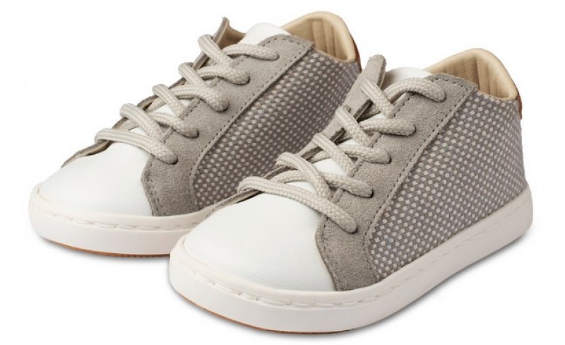 Παπουτσάκια βάπτισης N019-26 GREY-WHITE-CAMEL