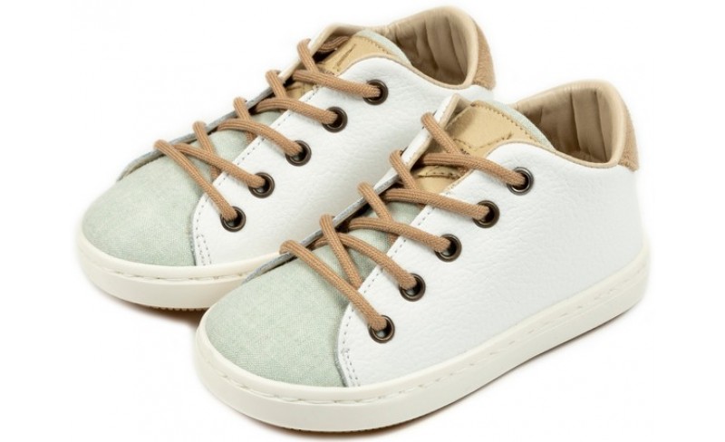 Παπουτσάκια βάπτισης N019-26 WHITE-MINT-BEIGE