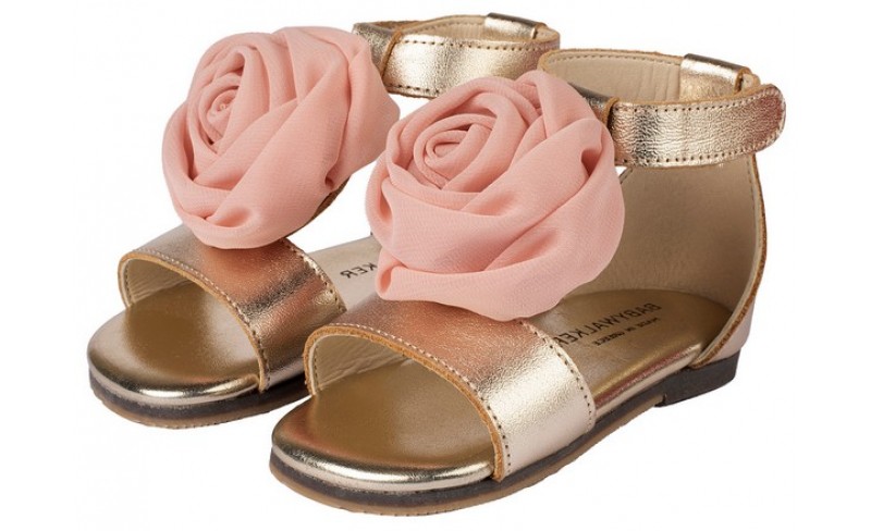 Παπουτσάκια βάπτισης N019-26 GOLG-PINK