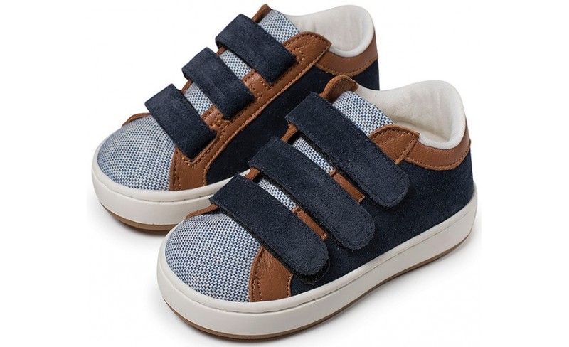 Παπουτσάκια βάπτισης N019-26 BLUE-CAMEL
