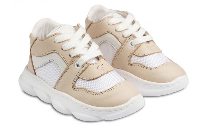 Παπουτσάκια βάπτισης N020-26 BEIGE-WHITE