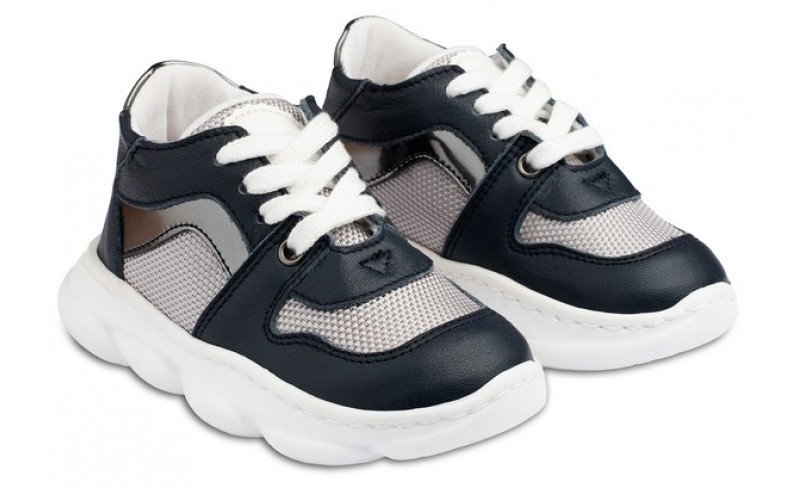 Παπουτσάκια βάπτισης N020-26 BLUE-GREY
