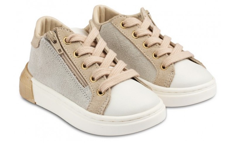 Παπουτσάκια βάπτισης N019-26BEIGE-WHITE
