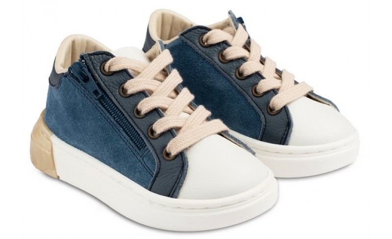 Παπουτσάκια βάπτισης N019-26 ROYAL BLUE-WHITE