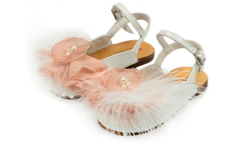 Παπουτσάκια βάπτισης NO19-26 IVORY-PINK