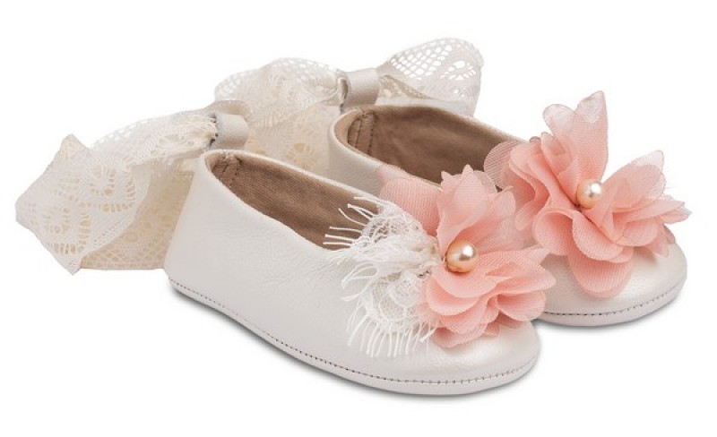 Παπουτσάκια βάπτισης N0 16/17-18/19 IVORY PINK